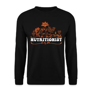 À l’époque de ma nutritionniste avec des fleurs - Sweat-shirt Unisexe - noir - Devant - Alina (178cm) & Michal (187cm)