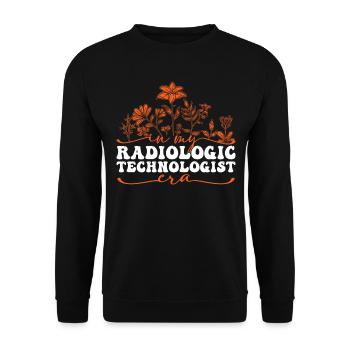 Radiologic Technologist Era Flowers - Unisex Sweatshirt - black - Front - Alina (178cm) & Michal (187cm)