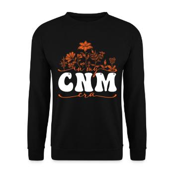 Dans mon illustration de fleurs de l’ère CNM - Sweat-shirt Unisexe - noir - Devant - Alina (178cm) & Michal (187cm)