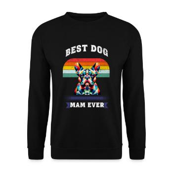 Mamas Bulldogge - Unisex Pullover - Schwarz - Vorne - Alina (178cm) & Michal (187cm)