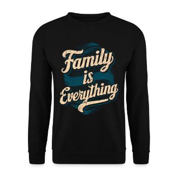 Family Is Everything – Colorful and Important - Unisex Sweatshirt - black - Front - Alina (178cm) & Michal (187cm)