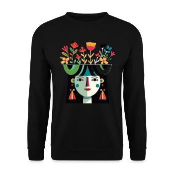 Déesse aztèque Xochiquetzal Mythologie ancienne - Sweat-shirt Unisexe - noir - Devant - Alina (178cm) & Michal (187cm)