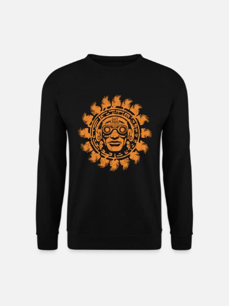 Aztec God Ancient Mythology Tlaloc - Unisex Sweatshirt - black