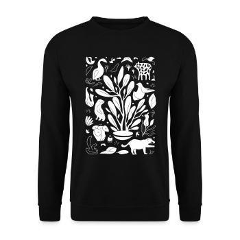 Maya Gott Mayanische Mythologie Alter Gott Yum - Unisex Pullover - Schwarz - Vorne - Alina (178cm) & Michal (187cm)
