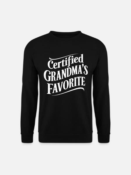 Zertifizierter Lieblingsenkel von Oma - Unisex Pullover - Schwarz