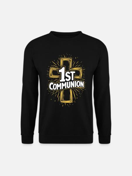 First Communion Cross Design - Unisex Sweatshirt - black