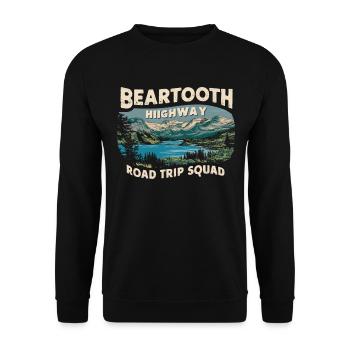 Beartooth Highway Road Trip Squad - Unisex Pullover - Schwarz - Vorne - Alina (178cm) & Michal (187cm)