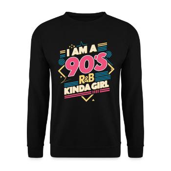 I'm a 90s R&B girl fan - Unisex Sweatshirt - black - Front - Alina (178cm) & Michal (187cm)
