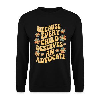 Weil Jedes Kind Einen Anwalt Verdient - - Unisex Pullover - Schwarz - Vorne - Alina (178cm) & Michal (187cm)
