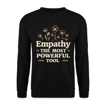 L’empathie est l’outil le plus puissant du travail social - Sweat-shirt Unisexe - noir - Devant - Alina (178cm) & Michal (187cm)