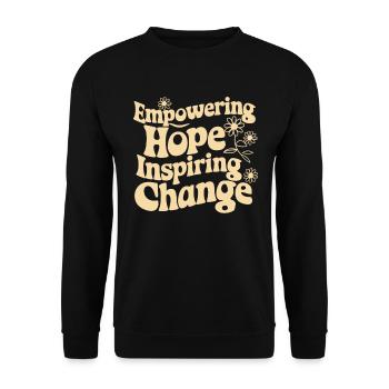 Sozialarbeiter Sozialarbeit: Empowering Hope - Unisex Pullover - Schwarz - Vorne - Alina (178cm) & Michal (187cm)