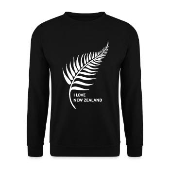 I Love New Zealand Souvenir - New Zealand - Sweat-shirt Unisexe - noir - Devant - Alina (178cm) & Michal (187cm)