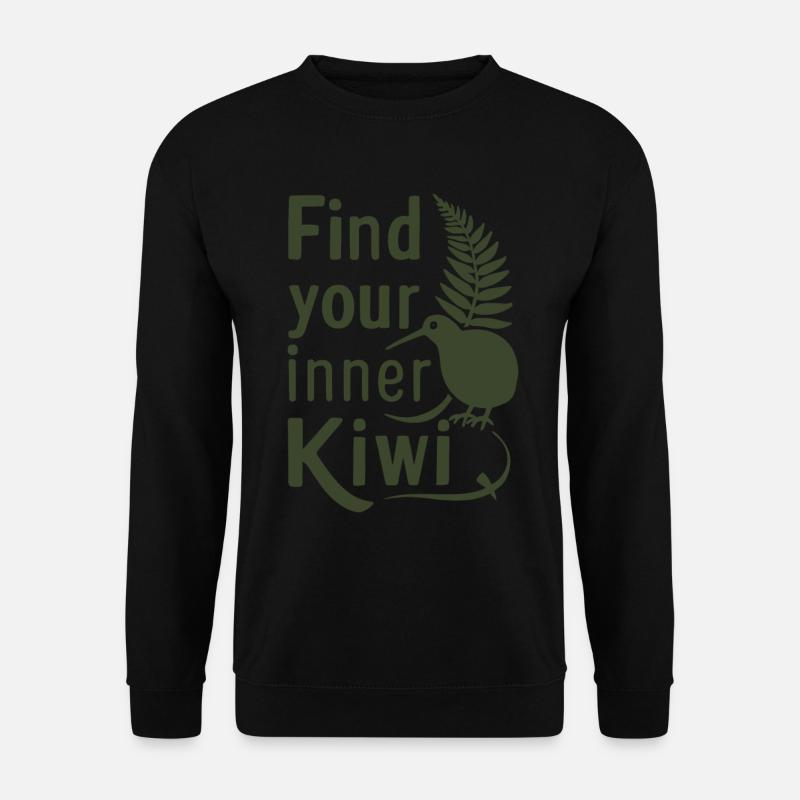 Finde Deinen Inneren Kiwi - Neuseeland Souvenir - Unisex Pullover - Schwarz