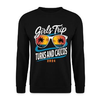 Girls Trip Turks and Caicos Islands 2024 - Unisex Sweatshirt - black - Front - Alina (178cm) & Michal (187cm)