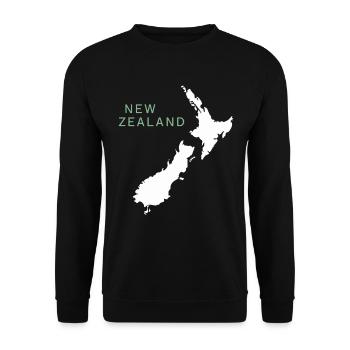 New Zealand Souvenir Map New Zealand - Unisex Sweatshirt - black - Front - Alina (178cm) & Michal (187cm)