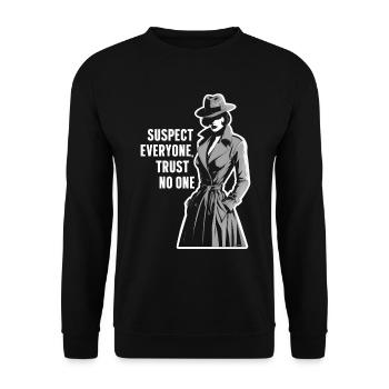 Suspect Everyone Trust No One Murder Mystery - Unisex Sweatshirt - black - Front - Alina (178cm) & Michal (187cm)