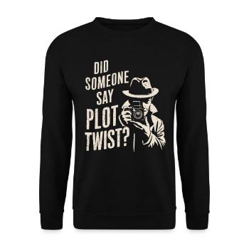 Murder Mystery Dinner Outfit Did Someone Say Plot - Unisex Pullover - Schwarz - Vorne - Alina (178cm) & Michal (187cm)