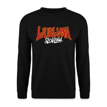 Ljubljana Souvenir Slovenia - Unisex Sweatshirt - black - Front - Alina (178cm) & Michal (187cm)