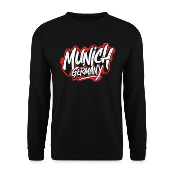 Munich Germany Souvenir - Unisex Pullover - Schwarz - Vorne - Alina (178cm) & Michal (187cm)