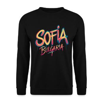 Sofia Bulgaria Souvenir - Unisex Sweatshirt - black - Front - Alina (178cm) & Michal (187cm)