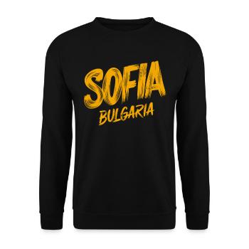 Sofia Bulgaria Souvenir - Unisex Sweatshirt - black - Front - Alina (178cm) & Michal (187cm)