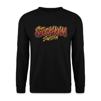 Stockholm Suède Souvenir Design - Sweat-shirt Unisexe - noir - Devant - Alina (178cm) & Michal (187cm)