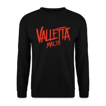 Souvenir de La Valette Malte - Sweat-shirt Unisexe - noir - Devant - Alina (178cm) & Michal (187cm)