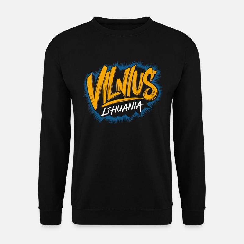Vilnius Lithuania Souvenir - Unisex Pullover - Schwarz