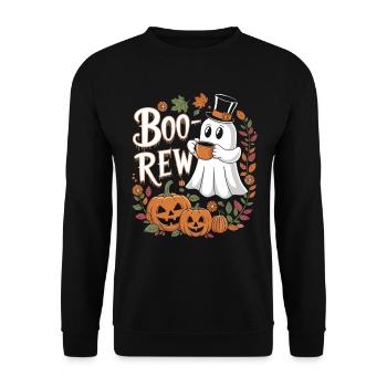 Boo-Brew Fantômes et citrouilles d'Halloween - Sweat-shirt Unisexe - noir - Devant - Alina (178cm) & Michal (187cm)