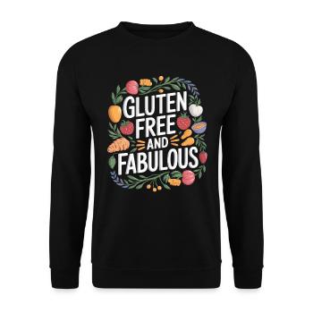 Glutenfrei Und Fabelhaft – Glutenfrei Leben - Unisex Pullover - Schwarz - Vorne - Alina (178cm) & Michal (187cm)