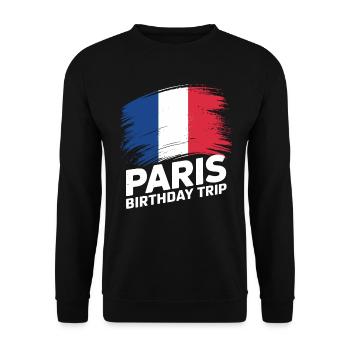 Voyage d’anniversaire à Paris Voyage en France - Sweat-shirt Unisexe - noir - Devant - Alina (178cm) & Michal (187cm)