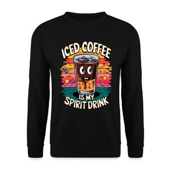 Iced Coffee Is My Spirit Drink - Unisex Sweatshirt - black - Front - Alina (178cm) & Michal (187cm)