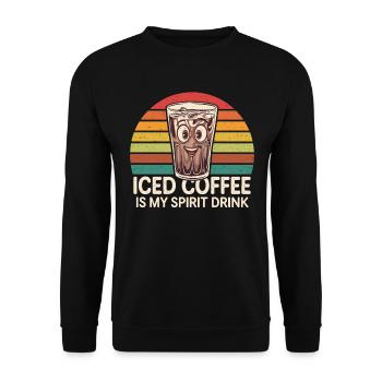 Iced Coffee Is My Spirit Drink - Unisex Sweatshirt - black - Front - Alina (178cm) & Michal (187cm)