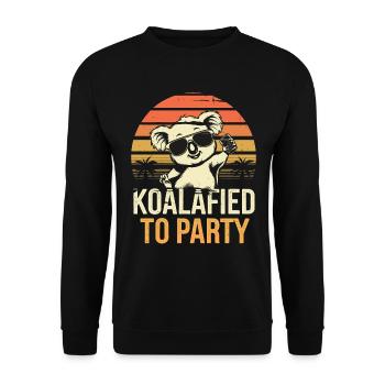 Koalafied To Party Funny Koala avec des lunettes de soleil - Sweat-shirt Unisexe - noir - Devant - Alina (178cm) & Michal (187cm)