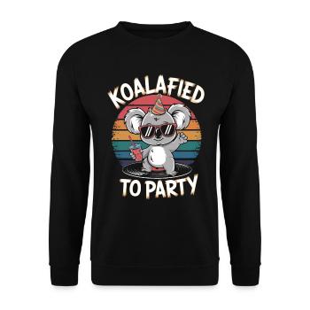 Koalafied to celebrate funny koala - Unisex Sweatshirt - black - Front - Alina (178cm) & Michal (187cm)