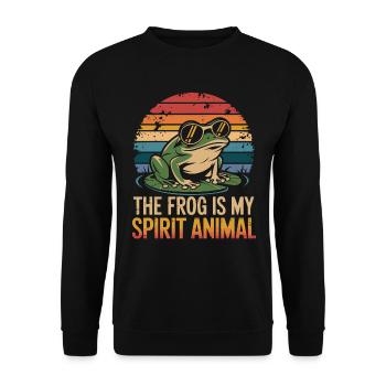Frosch La grenouille est mon animal spirituel - Sweat-shirt Unisexe - noir - Devant - Alina (178cm) & Michal (187cm)