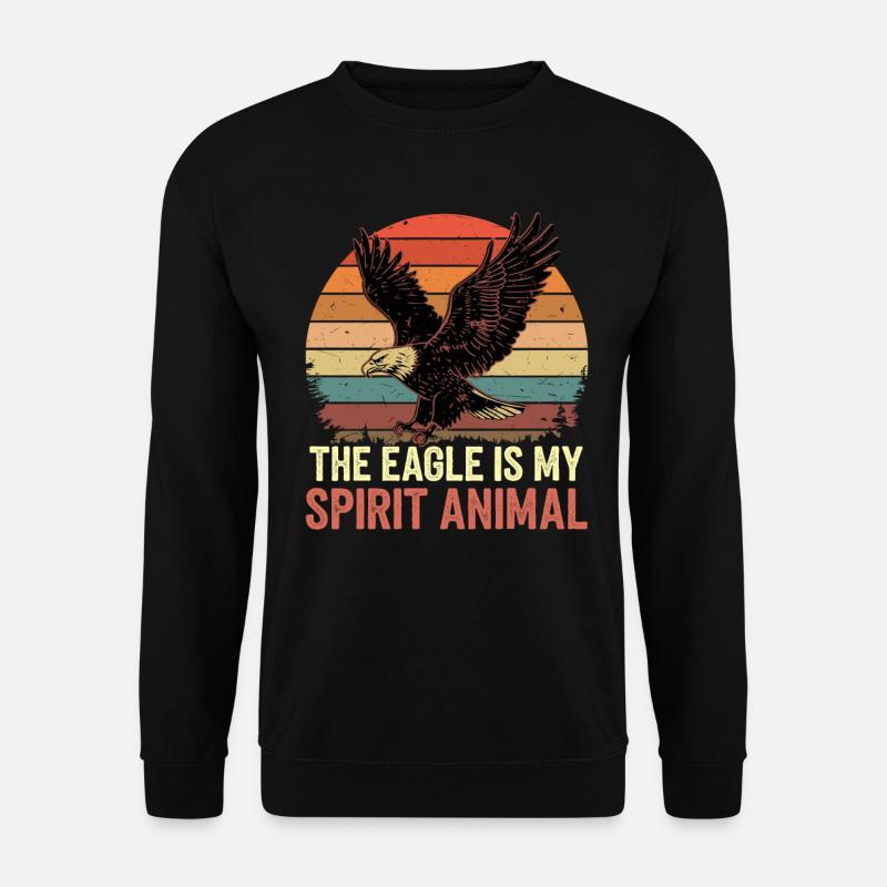 Adler The Eagle Is My Spirit Animal - Unisex Pullover - Schwarz