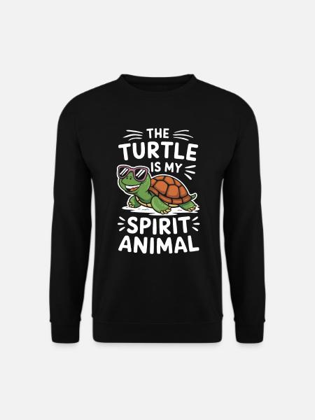 Schildkröte The Turtle Is My Spirit Animal - Unisex Pullover - Schwarz