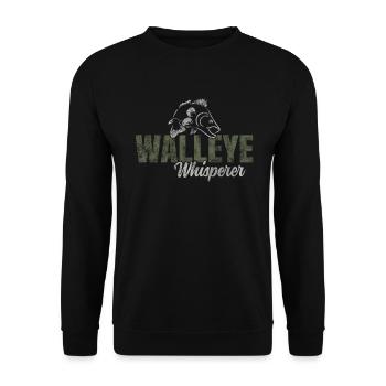 Walleye Whisperer - Unisex Sweatshirt - black - Front - Alina (178cm) & Michal (187cm)