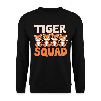 Tiger Group Design Tiger Squad - Sweat-shirt Unisexe - noir - Devant - Alina (178cm) & Michal (187cm)