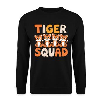 Tiger Group Design Tiger Squad - Sweat-shirt Unisexe - noir - Devant - Alina (178cm) & Michal (187cm)