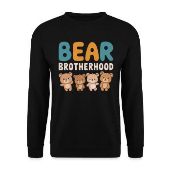Les groupes d’ours conçoivent la confrérie des ours - Sweat-shirt Unisexe - noir - Devant - Alina (178cm) & Michal (187cm)