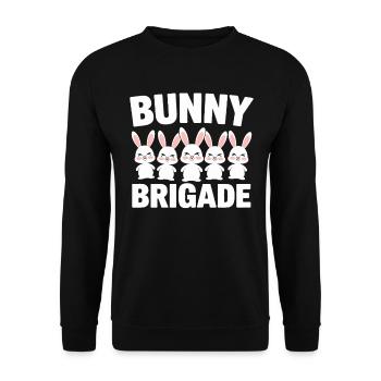 Bunnies Groups Design Bunnies Brigade - Sweat-shirt Unisexe - noir - Devant - Alina (178cm) & Michal (187cm)