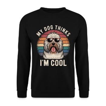 Maremma abruzzo shepherd Maremmano - Unisex Sweatshirt - black - Front - Alina (178cm) & Michal (187cm)