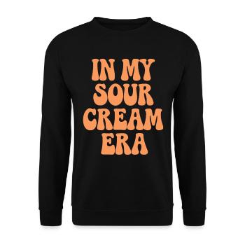 In My Sour Cream Era - Sour Cream Lover - Unisex Sweatshirt - black - Front - Alina (178cm) & Michal (187cm)