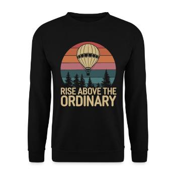 Hot Air Balloon: Beyond the Ordinary - Unisex Sweatshirt - black - Front - Alina (178cm) & Michal (187cm)