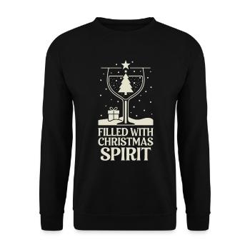 Rempli de lettrage de l’ de Noël avec - Sweat-shirt Unisexe - noir - Devant - Alina (178cm) & Michal (187cm)