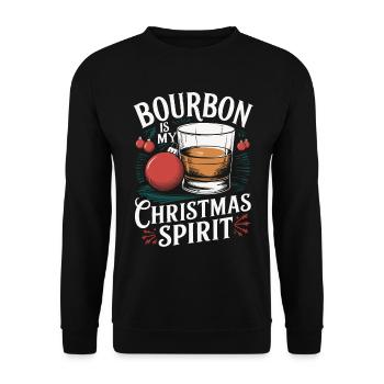 de Noël Bourbon Style Vintage - Sweat-shirt Unisexe - noir - Devant - Alina (178cm) & Michal (187cm)