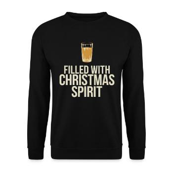 Rempli d’humour de l’ de Noël - Sweat-shirt Unisexe - noir - Devant - Alina (178cm) & Michal (187cm)
