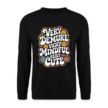 Très retenu, très attentif, très doux - Sweat-shirt Unisexe - noir - Devant - Alina (178cm) & Michal (187cm)